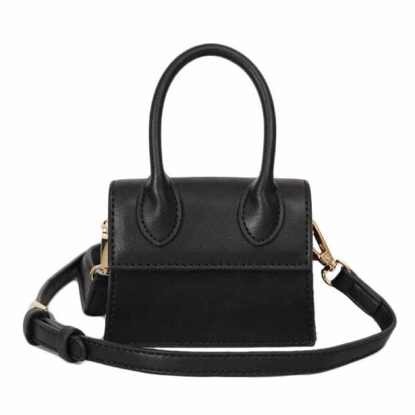 Nevenka Small Square Bag Women Simple Mini Messenger Bag-Black
