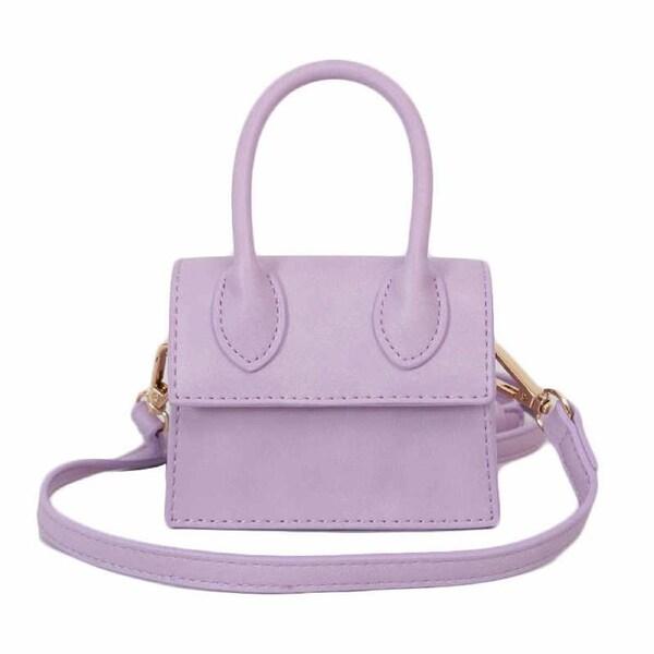 Nevenka Small Square Bag Women Simple Mini Messenger Bag-Purple