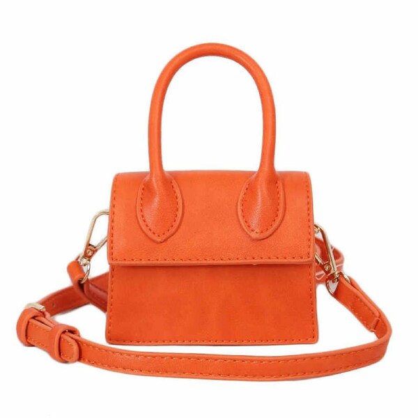 Nevenka Small Square Bag Women Simple Mini Messenger Bag-Orange