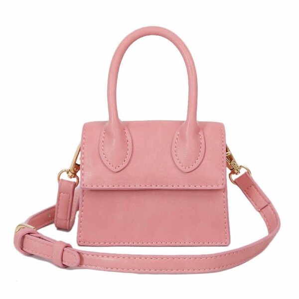 Nevenka Small Square Bag Women Simple Mini Messenger Bag-Pink