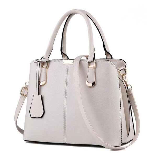 Nevenka Womens Fashion Handbags Top Handle High Capacity Tote-White