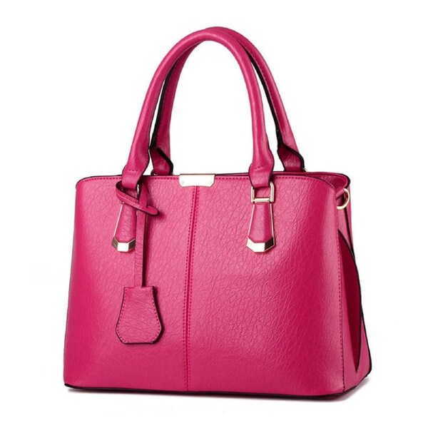 Nevenka Womens Fashion Handbags Top Handle High Capacity Tote-RoseRed