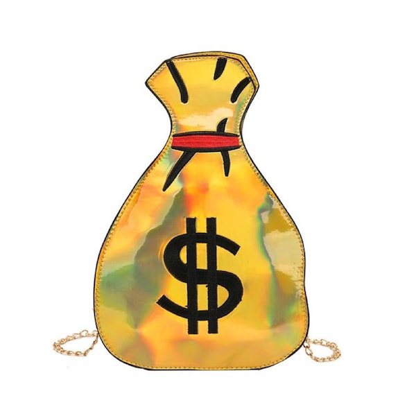 Nevenka Shoulder Bag PU Laser Money Bag Clear Crossbody Bag-Gold