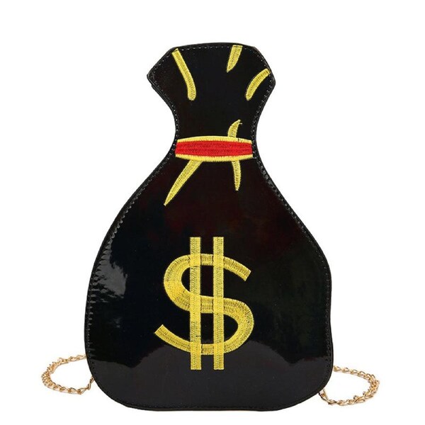 Nevenka Shoulder Bag PU Laser Money Bag Clear Crossbody Bag-Black