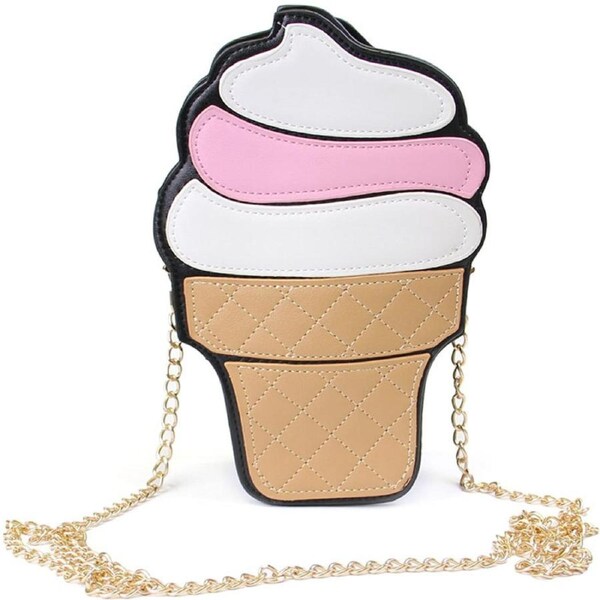 Nevenka Womens Creative Food Style Shoulder Messenger Bag-Ice Cream