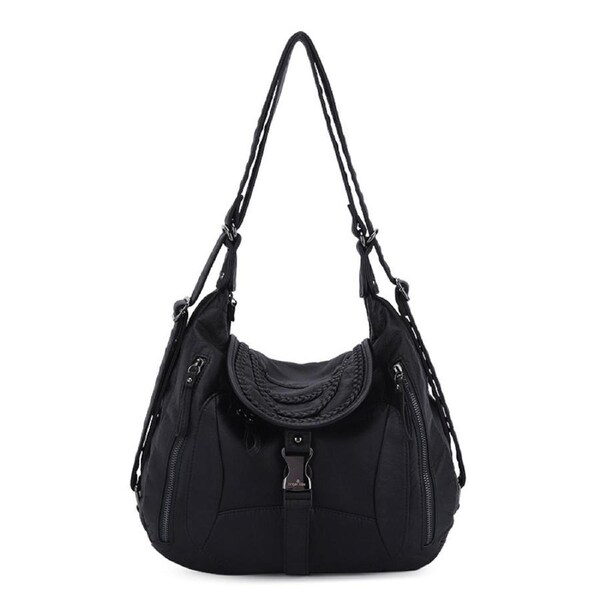 Nevenka Womens Shoulder Bag Large Capacity Handbag-Black