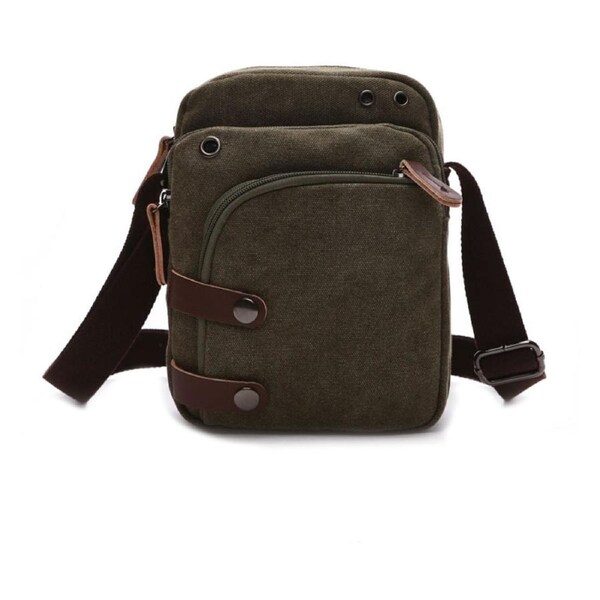 Nevenka Women Small Canvas Crossbody Bag Cell Phone Travel Shoulder Bag-Green