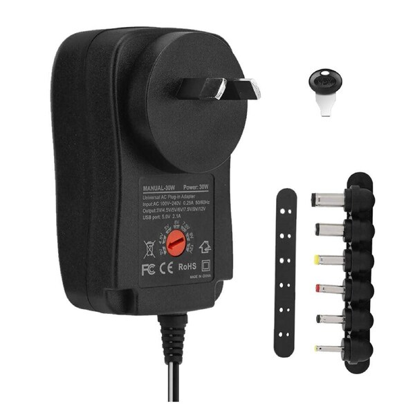 OZNALA 30W 3V/4.5V/5V/6V/7.5V/9V/12V Universal AC/DC Adjustable Appliance Power Supply Adapter