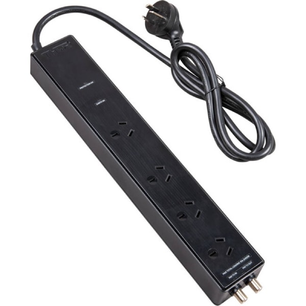 THOR Alpha 4 Way Outlet Power Filter Surge Protector with Good Filteration Black