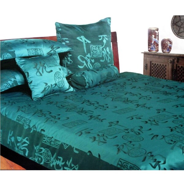 Phase 2 Warlord Jacquard Jade Quilt Cover Set Double