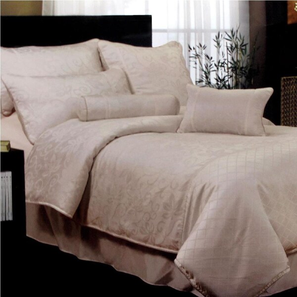 Phase 2 Magnifico Oyster Jacquard Quilt Cover Set Queen