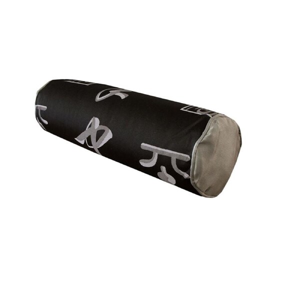 Phase 2 Warlord Jacquard Taupe Neckroll Cover 15 x 48 cm