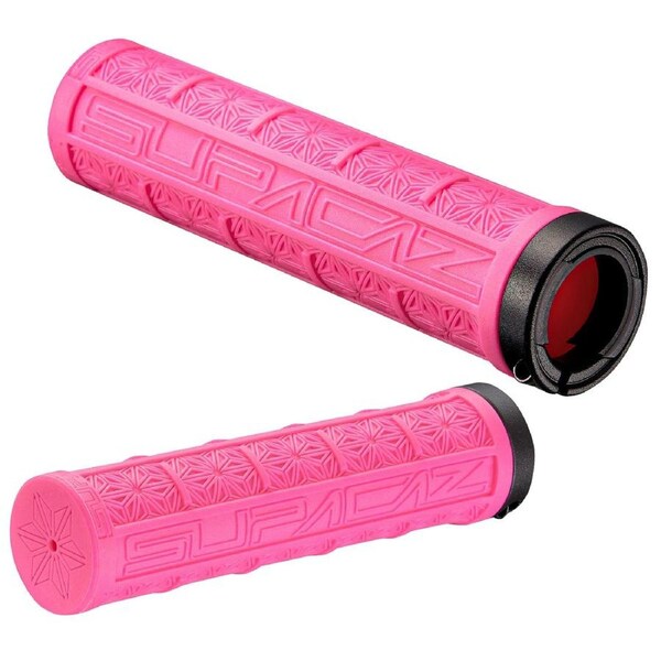 Supacaz Grizips Grips Neon Pink - Pink Size -