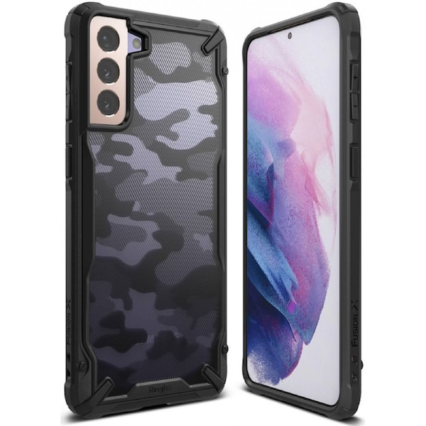 Ringke Fusion X Samsung Galaxy S21 Case Camo Black
