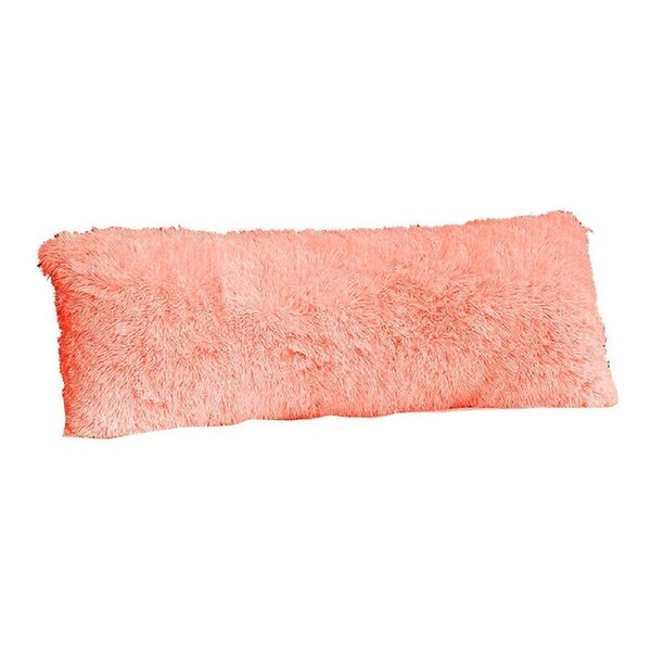 Extra Large Shaggy Pillowcase Cover - 20x58 Inches - Pink