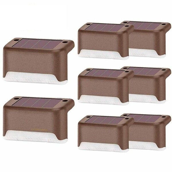 Solar LED Outdoor Garden Fence Security Pathway Lamps - 16pcs