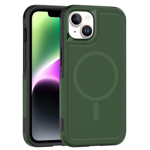ZUSLAB iPhone 14 Plus MagSafe Case Rugged Defender Protective Heavy Duty Shockproof Dustproof Cover for Apple (2022) - Green