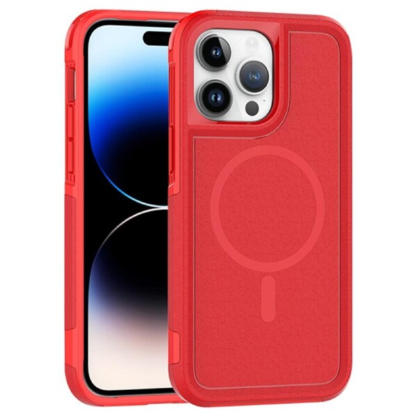 ZUSLAB iPhone 14 Pro MagSafe Case Rugged Defender Protective Heavy Duty Shockproof Dustproof Cover for Apple (2022) - Red