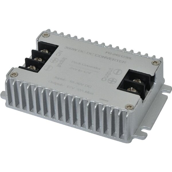 Powertran IP65 24V to 12V 30A 360W Aluminium Case Step Down DC-DC Converter