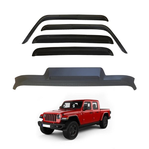 Luxury Weather Shields + Bonnet Protector for Jeep Gladiator 2020-Onwards