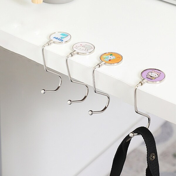 8 Pcs Desktop Hooks Portable Purse Hook Handbag Hanger for Table