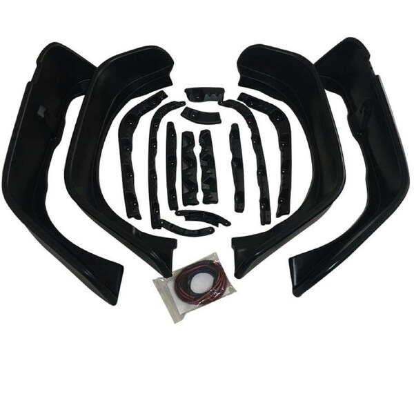POCKET STYLE FENDER FLARES SUIT JEEP WRANGLER JK 2007 2008 2009 2010 2011 2012 2013 - 2018