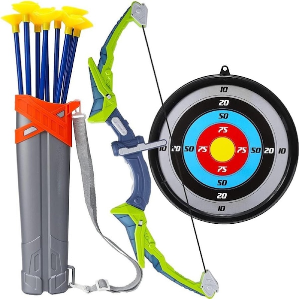 Bow and Arrow for Kids, Kids Archery Set with Light-up LED Includes Suction Cup Arrows, Indoor & Outdoor Toys Gifts