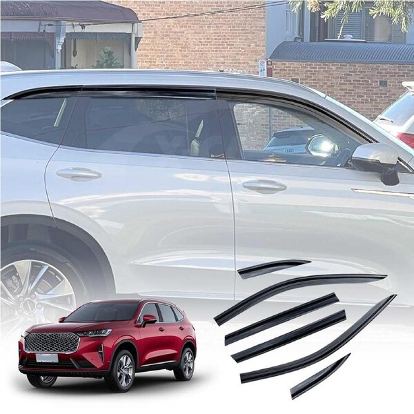 Weathershields for GWM Haval H6 2021-Onwards Car Weather Shields Wind Deflectors Window Sun Visor 6-Piece Set
