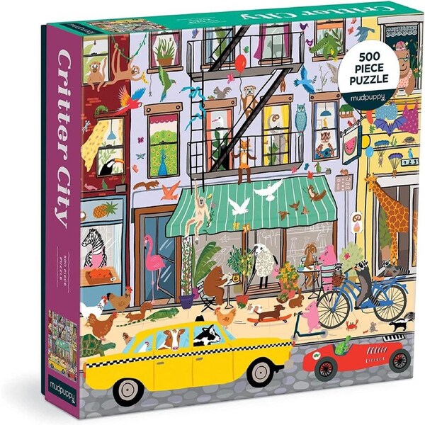 Mudpuppy - Critter City Family Puzzle 500pc