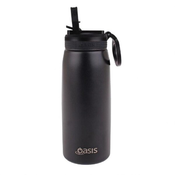 Oasis Insulated Sports Bottle W/Sipper 780ml - Black