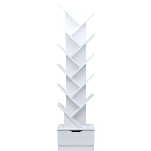 Tree Bookshelf Bookcase Book Organizer 12-Tier Multipurpose Shelf Display Racks