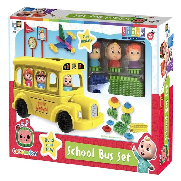 Cocomelon School Bus Fun Bricks Set