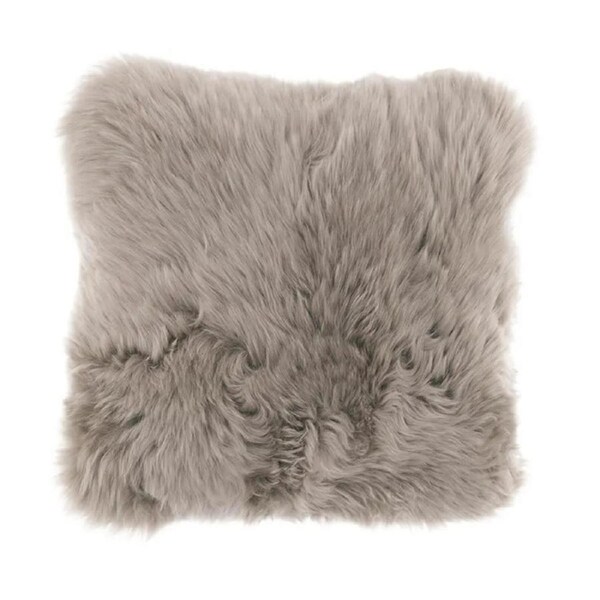 Australian Sheepskin Lambskin Taupe Cushion 40cm with insert