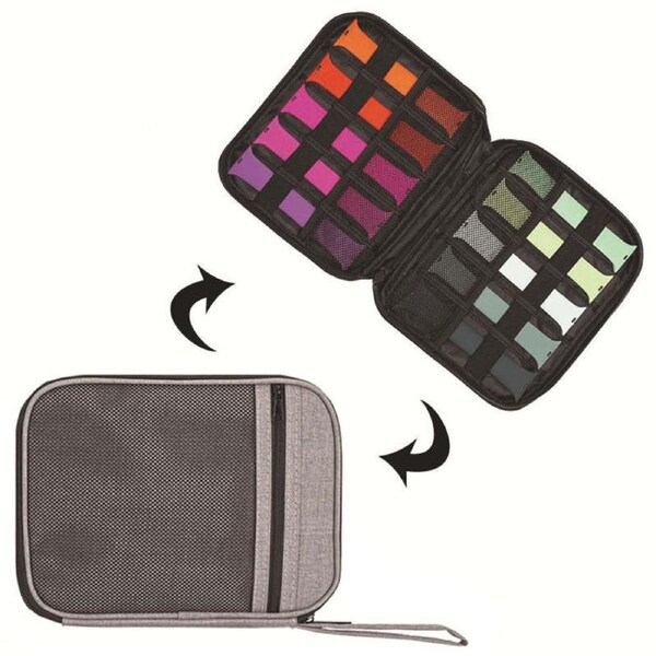 Catzon Watch Band Storage Organizer Holds 10 Watch Bands Travel Watch Straps Carrying Case Watch Band Storage Bag-Grey