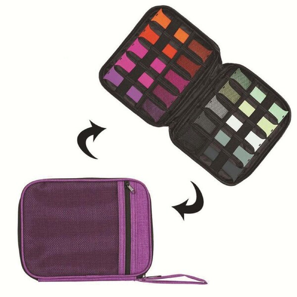 Catzon Watch Band Storage Organizer Holds 10 Watch Bands Travel Watch Straps Carrying Case Watch Band Storage Bag-Purple