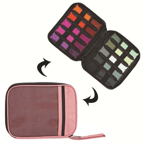 Catzon Watch Band Storage Organizer Holds 10 Watch Bands Travel Watch Straps Carrying Case Watch Band Storage Bag-Pink