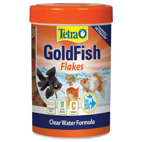 Tetra Goldfish Flakes w/ Vitamin C Clear Water Floating Fish Food Formula 200g