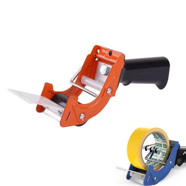 Rapid-Replace Packing Tape Dispenser Gun, Lightweight Ergonomic Industrial Handheld Heavy Duty Tape Cutter
