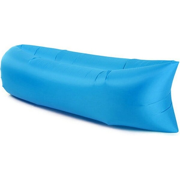 Inflatable Bed Air Sleeping Bag Chair Lounge Beach Sofa Camping Blue