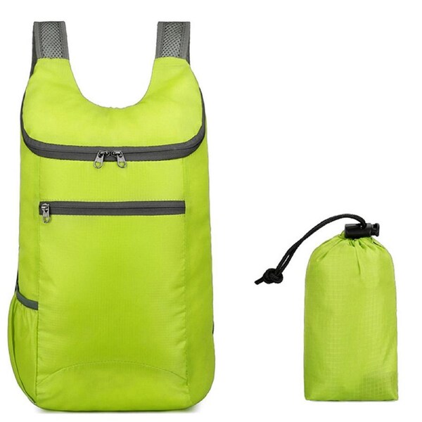 Lightweight Foldable Gym Bag Outdoor Backpack Green