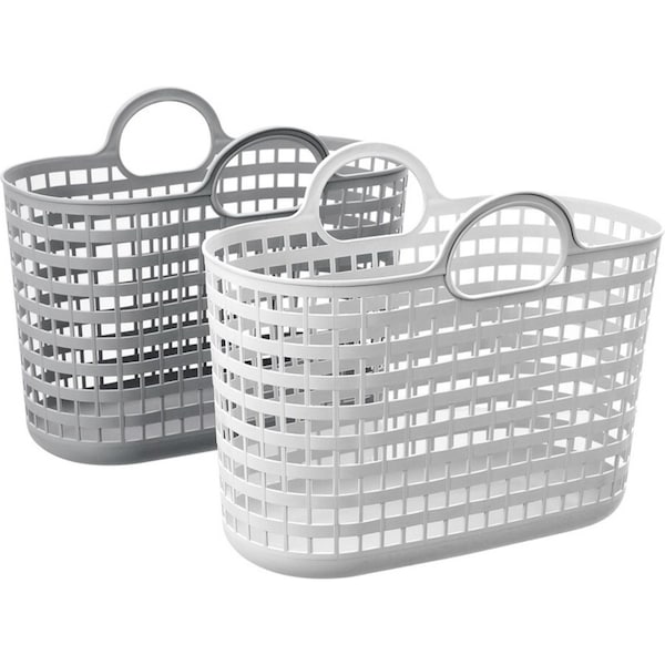 2x Boxsweden 25L/46cm Flexible Laundry Basket Clothes Storage Organiser Asst