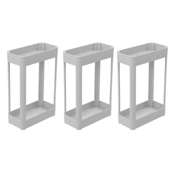 3x Boxsweden 2-Tier 23x34.5cm Shelf Organiser Holder Home Storage Rack Asstd