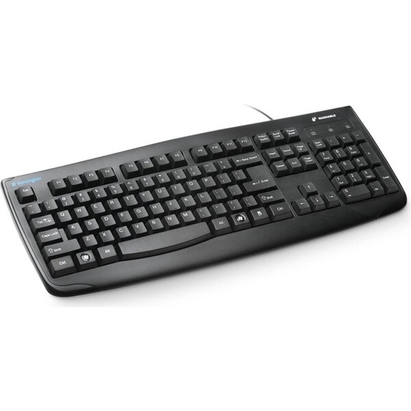 Kensington Washable Wired USB Keyboard Full Size For PC/Laptop Desktop Black