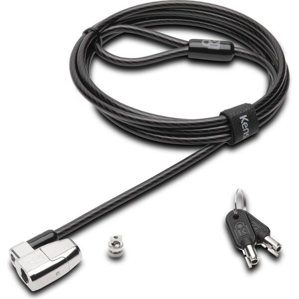 Kensington Keyed Lock Clicksafe 2.0 Carbon Steel Cable For Laptop/Notebook Black