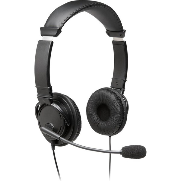 Kensington Hi-Fi 3.5mm Over-Ear Headphones w/ Mic For Laptop/Computer PC Black