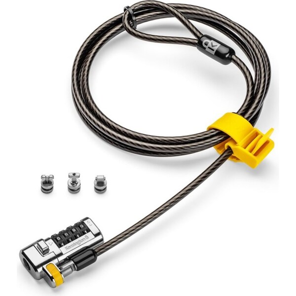 Kensington ClickSafe Universal Combo Lock Cable w/ Tbar/N17/Nano B For Laptop