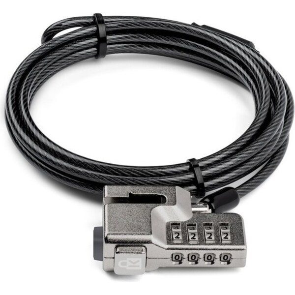 Kensington 4-Wheel Combination Lock Security Cable For Surface Pro/Go Black