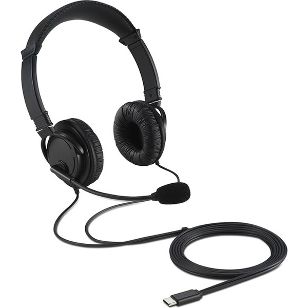 Kensington Hi-Fi USB-C Wired Headphones w/ Microphone For Laptop/Notebook Black