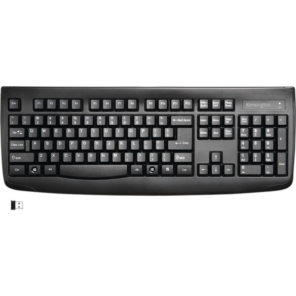 Kensington Pro Fit 2.4Ghz Wireless Keyboard Full Size For Computer/PC Black