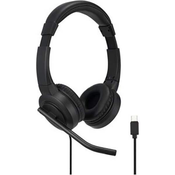 Kensington H1000 USB-C Headset Wired On-Ear Headphones For Laptop/Notebook Black
